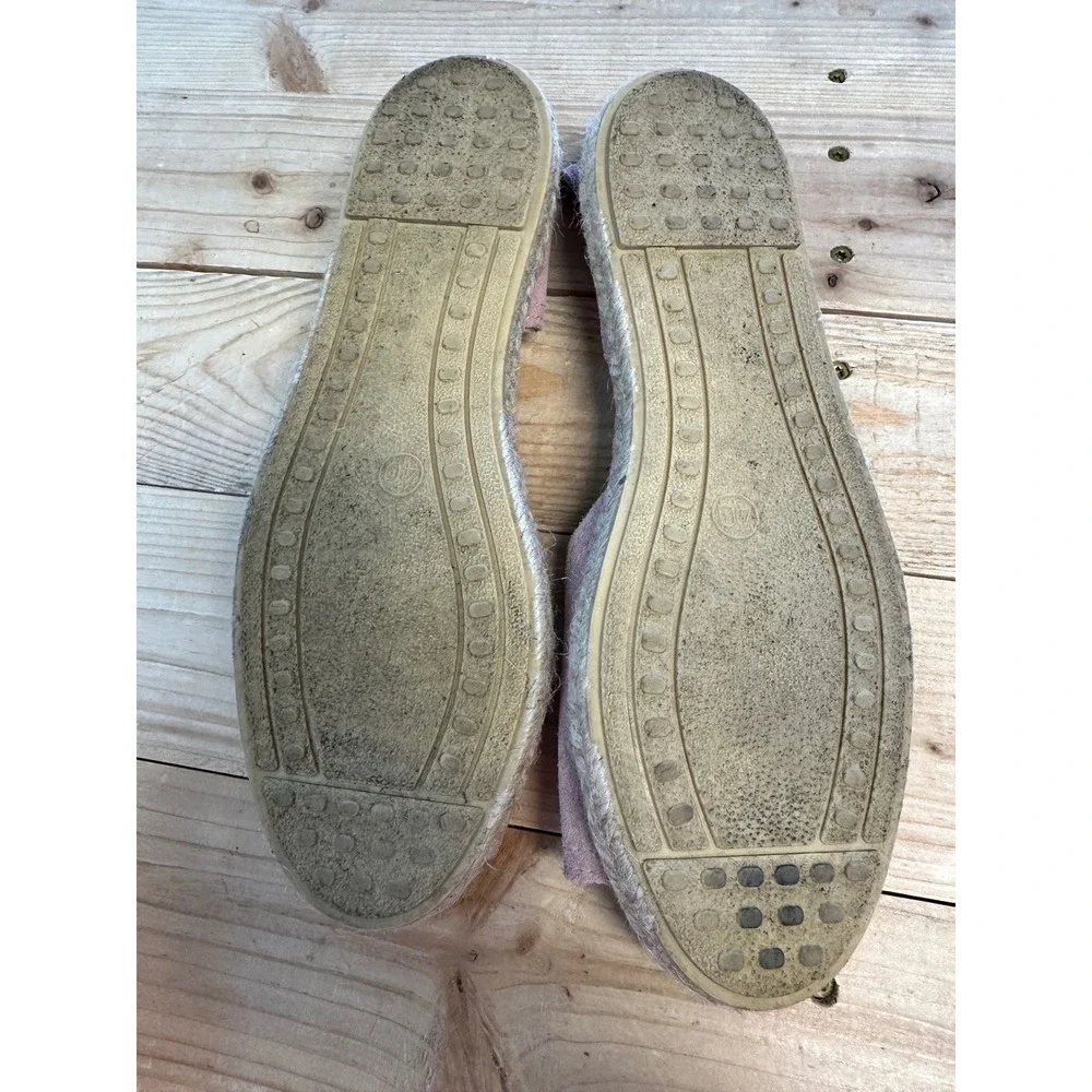 Verbenas‎ Espadrille Flats Open Toe Suede Leather Slip On Shoes 40 9